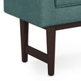 thumbnail image 3 of Simpli Home Scott 46 inch Wide Contemporary Rectangle Ottoman Bench in Smoky Teal Linen Fabric, 3 of 14
