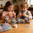 thumbnail image 4 of Bomd Tiny 3D Beaded Animal DIY Kit, 4-Piece Handmade Beading Craft Set for Beginners, Adorable Mini Bead Art Works As Lovely Desk Ornament And Sweet Present, (Seahorse)D, 4 of 9