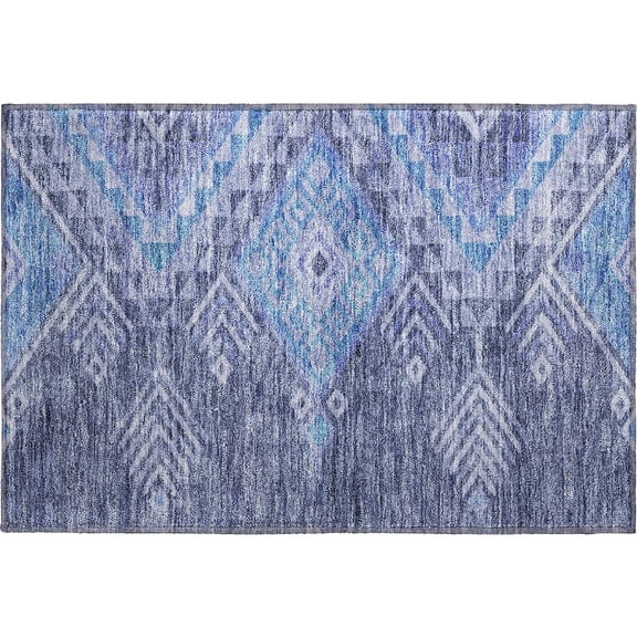 Dalyn Rugs Premium Machine Washable Mayfield AMF1091 Navy 1'8" x 2'6" Rug