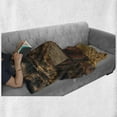 thumbnail image 6 of Scenery Soft Flannel Fleece Blanket, Scary Horror Movie Themed Abandoned House in Pale Grass Garden Sunset Photo Print, Cozy Plush for Indoor and Outdoor Use, 60" x 80", Multicolor, by Ambesonne, 6 of 6