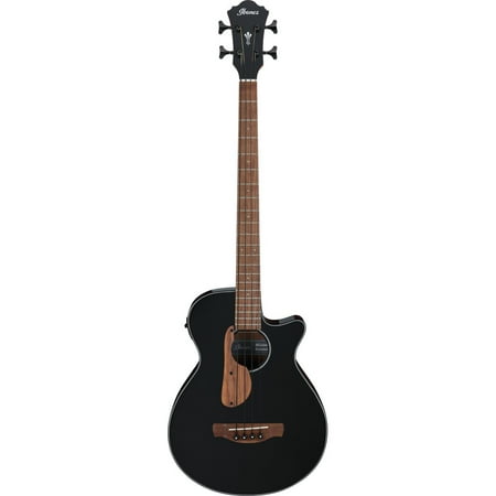 Ibanez AEG Series AEGB24E Acoustic Electric Bass Guitar, Black High Gloss