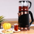 thumbnail image 6 of Any Morning Electric Turkish Teapot, 2L Stainless Steel Tea Maker with Glass Infuser, LED Light, 6 of 7