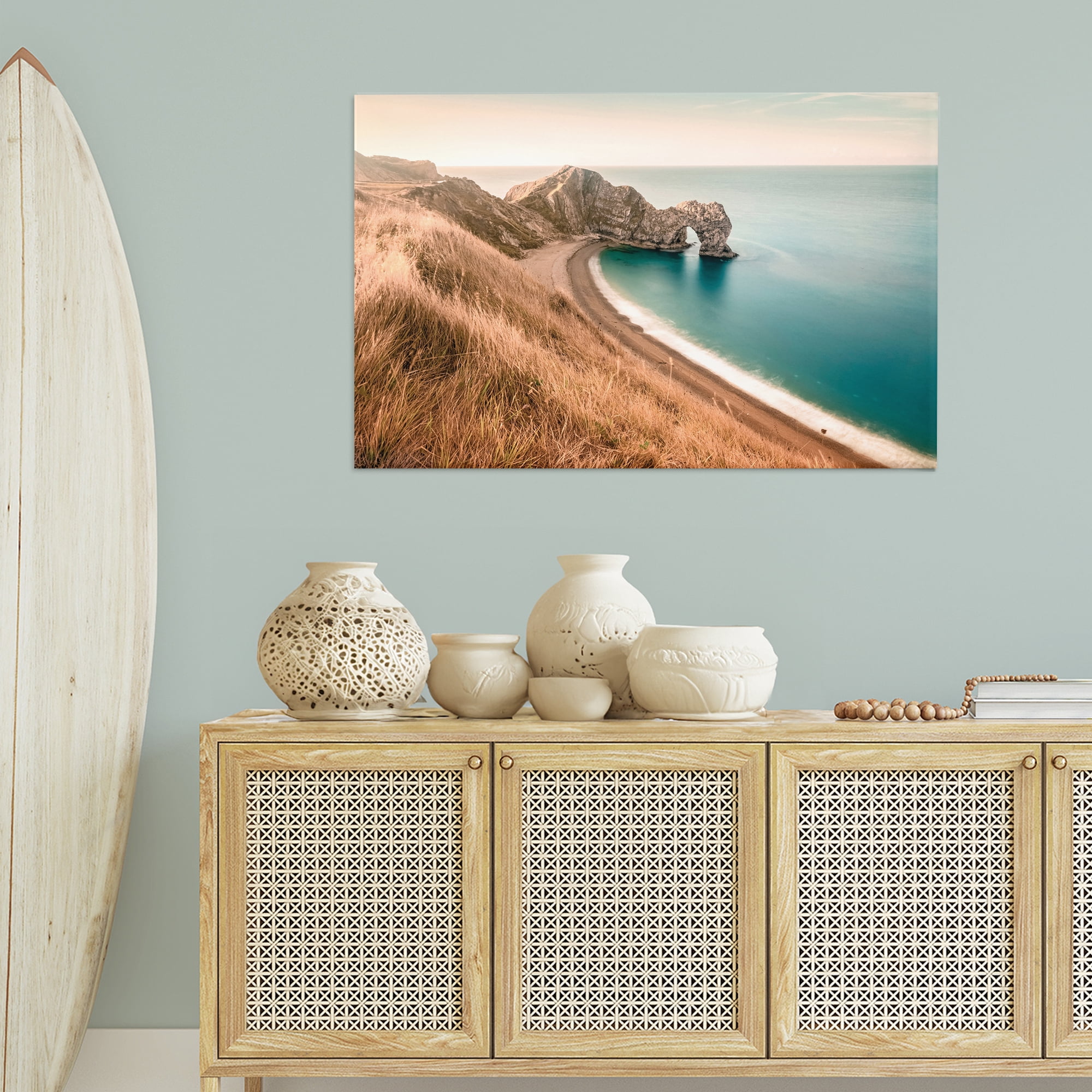 Stupell Industries Beach With Arched Cove Landscape & Nature Photography Wrapped Canvas Art Print Wall Art, 45 x 30