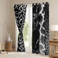 thumbnail image 3 of Homewish Fashion Leopard Print Blackout Curtains Set of 2 (52x84 Each) for Women, Giraffe Cheetah Animal Window Curtains, Grey Abstract Ombre Curtains and Drapes, Window Curtains Decor, 3 of 6