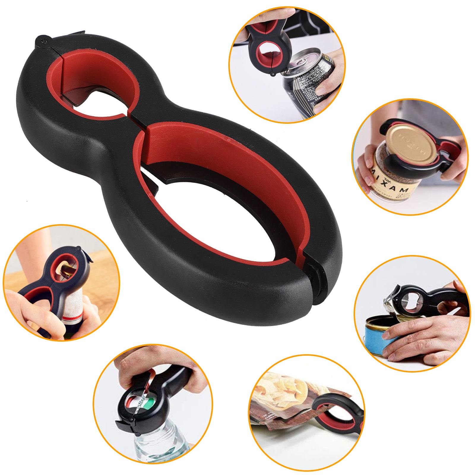 EEEKit 2/1Pcs 6in1 Bottle Opener, Can, Soda & Jar Openers, Wine Beer