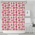 thumbnail image 2 of Strawberry Lover Shower Curtain 72x84 Inch Premium Fruity Bathroom Decor with Sweet Red Berries & Metal Grommets, 2 of 4