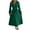 Green1, variant on Diufon Womens Long Sleeve Dresses Fall V Neck Button Maxi Dress Lace-Up Waisted A-Line Pleated Dress