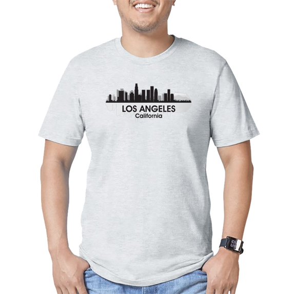 CafePress - Los Angeles Skyline Fitted T Shirt - Fitted T-Shirt, Vintage Fit Soft Cotton Tee