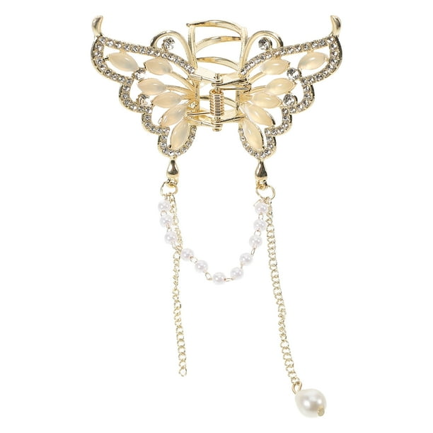 Elegante horquilla de mariposa, elegante pinza para el cabello para mujer, horquilla de mariposa de metal, pinza para peinar, lindos accesorios para el cabello, joyería de mariposa para el cabello