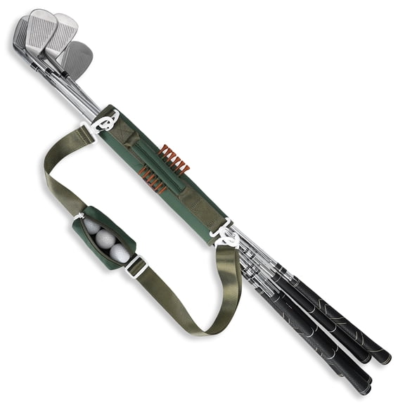 Tourbon Lightweight Golf Club Carrier Case, Portable Sunday Bag Strap Sleeve with Pocket for Driving Range & Practice