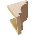 thumbnail image 6 of 6"W x 6"D x 6"H Wide Mediterranean Rough Cedar Woodgrain TimberThane Corbel, Primed Tan, 6 of 6