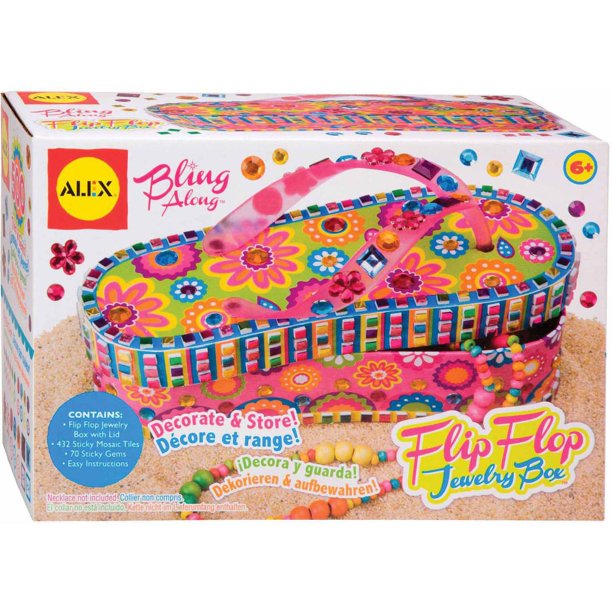 ALEX Toys Craft Bling Along Flip Flop Jewelry Box