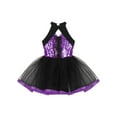 thumbnail image 3 of Aislor Kids Girls Sleeveless Shiny Ballet Dance Leotard Tutu Mesh Dress Ballroom Costumes 4-14, 3 of 7