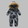 thumbnail image 7 of qelini One Piece Snowsuit Toddler Romper Ski Suits Warm Insulated Hooded Outdoor Overalls Winter Thermal Outfits, 7 of 7