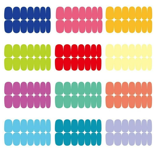 kurtrusly 12 Sheets Luminous Nail Art Stickers Stylish Nails Decals Hand Decor
