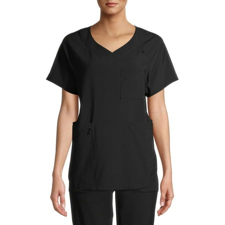 

ClimateRight by Cuddl Duds Short Sleeve V-Neck Scrub Top (Petite) 1 Count 1 Pack