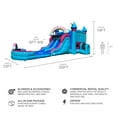 thumbnail image 2 of JumpOrange XLD Series Kids Inflatable Bouncer with Detachable Deep Pool, Blue, 2 of 4