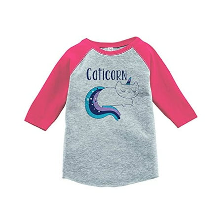 

7 ate 9 Apparel Kids Cat Unicorn Raglan Tee Pink