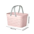 thumbnail image 6 of Shower Caddy under $5! kkbbma Portable Shower Caddy with Handles, Plastic Tote Storage Basket Toiletry Organizer Bin for Holding Soap, Shampoo, Cosmetics, Bathroom, College Dorm, Kitchen, Camp, Gym, 6 of 9