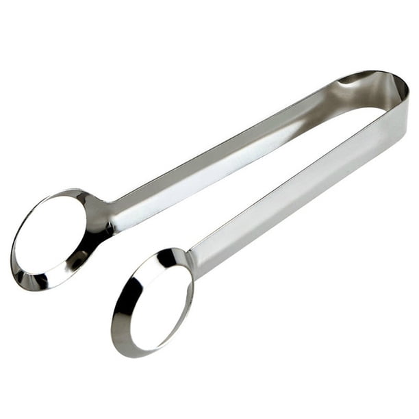 1 pinza de acero inoxidable para pan, pinza multifunción para alimentos, pinzas para servir de cocina, para huevos, galletas, barbacoa (plata)