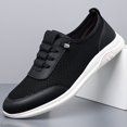 thumbnail image 3 of Men's White Breathable Mesh Casual Shoes, Summer Slip-On Loafers, 3 of 6