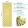 thumbnail image 2 of Yellow and White Checkered Pattern Hot Yoga Mat Towel Non Slip for Hot Yoga - Quick-Drying Yoga Mat Cover with 4 Corner Pockets with Travel Bag - Hot Yoga Towel Non Slip 74"x26", 2 of 6