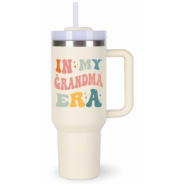 Vaso momocici de 40 onzas para abuela, regalo con asa