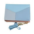thumbnail image 4 of 2X Mujer Cartera Muñequera Embrague Titular de la Tarjeta Organizador Teléfono Monedero Corto Azul 2 piezas, 4 of 8
