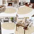 thumbnail image 6 of Beige Boho Large Area Rugs for Bedroom Living Room, Soft Non Slip Carpet Bedside Rug, Retro Farmhouse Ethnic Abstract Geometric Art Rectangular Floor Cover Kitchen Accent Rug 5'x7' for Office, 6 of 9