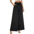 thumbnail image 5 of SWQZVT Pants for Women Wide Leg Dress Pants Casual High Waist Drawstring Palazzo Lounge Pants Comfy Loose Trousers with Pocke, 5 of 7