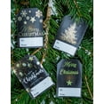 thumbnail image 1 of Metallic Black & Gold Christmas Holiday Gift Tag Labels | 2 x 3" Inches - 100 Pack, 1 of 8