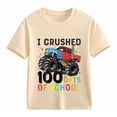 thumbnail image 7 of YUEHUA Kid Boys 100 Days of School T Shirt Cartoon Truck Print 100th Day of School T-Shirt, 7 of 7