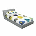 thumbnail image 3 of Aqua Bedding Set with Sheet & Covers, Tropical Fish Animal with Zebrasoma Anemonefish Dive Nemo Aquatic Life Theme, Printed Bedroom Decor 2 Shams, 4 Sizes, Multicolor, by Ambesonne, 3 of 3