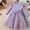Purple, variant on Spazoro Toddler Girls Princess Dress, Long Ruffle Sleeve Mesh Bow Knot Sequin Rainbow Dresses for Party Purple Size 1 T