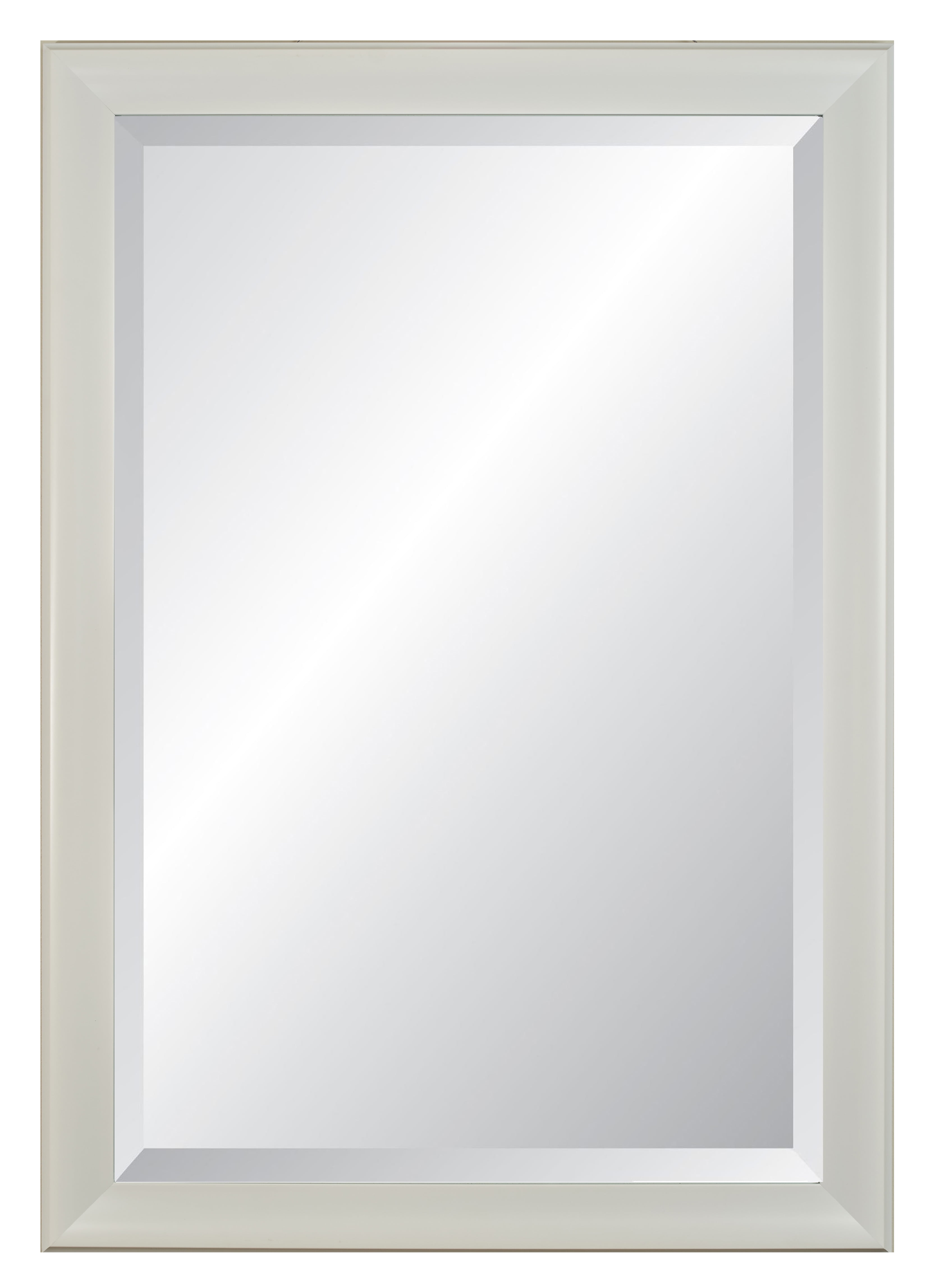 Lakeside White Frame Beveled Wall, 24 X 30 White Framed Mirror