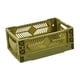 thumbnail image 4 of Caja de almacenamiento plegable, cesta de almacenamiento plegable, mini contenedor de almacenamiento, organizador de escritorio Verde, 4 of 9