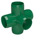 thumbnail image 7 of FORMUFIT PVC Fitting, 5-Way Cross Side Outlet, Furniture Grade, 1-1/4" Size, Green, 4-Pack (F1145WC-GR-4), 7 of 7