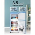 thumbnail image 3 of 3.5 Cu.ft Compact Refrigerator, Retro Mini Fridge with Freezer, Small Drink Chiller with 2 Door Adjustable Mechanical Thermostat for Home, Office,Dorm or RV Blue, 3 of 15