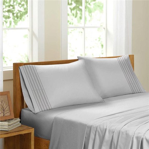 GDC-GameDevCo 37265 Egyptian Comfort Sateen Sheet Set, White - King