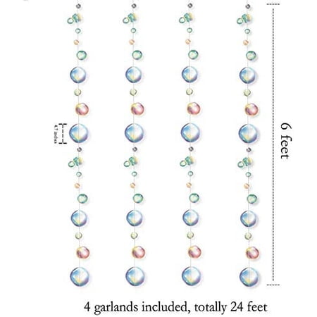 Mermaid Party Bubble Garlands - Under The Sea Decorations For Ocean Theme Parties