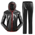 thumbnail image 1 of Waterproof Raincoat Pants Set Women Men Reflective Waterproof Hooded Suit for Cycling Riding Camping, 1 of 7