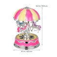 thumbnail image 3 of BESTONZON Luxury Carousel Music Box Smooth Lines Unique Dome Gift for Her, 3 of 7
