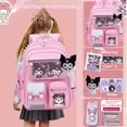 thumbnail image 2 of Mochila ligera de gran capacidad para niños de 1.º a 6.º grado de Sanrio Kuromi para estudiantes de primaria que reducen la carga, 2 of 5
