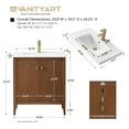 thumbnail image 4 of Vanity Art 30" Double Door Bathroom Vanity with Sink, Freestanding Storage Cabinet with Ceramic Top, and Removable Shelve, 4 of 8