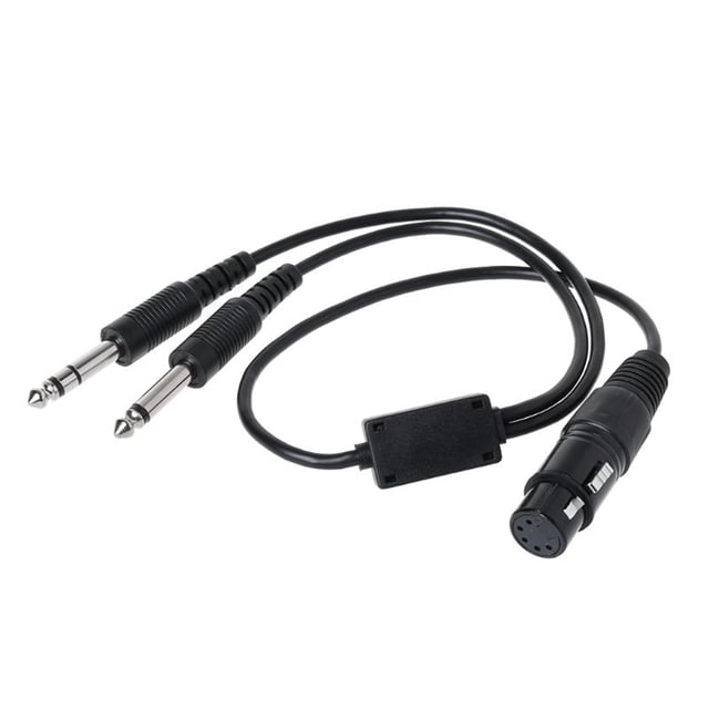 Auriculares de aviación a GA Pilot Adaptador de auriculares Convertidor de auriculares Reemplazo para Airbus XLR kenally EL2042-00