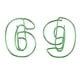 thumbnail image 3 of 10x Números 0-9 Clips de papel de oficina de metal en forma de material de oficina escolar-Verde Macarena Clips de papel de oficina de metal, 3 of 7