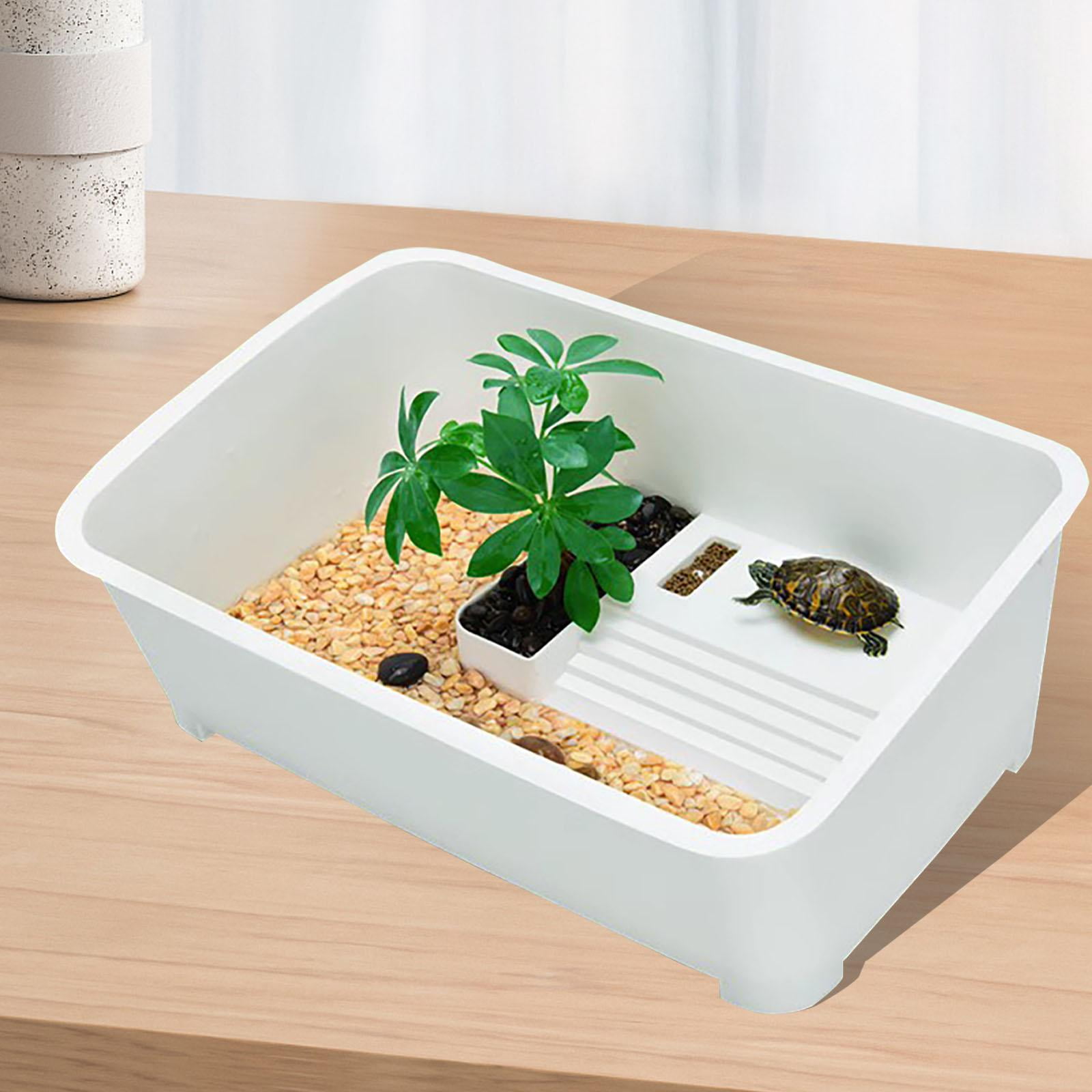 Fzaqwen Turtle Tank Accessories Resting Breeding Hatching Area Reptile Habitat for Frog XL