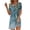 Blue, variant on Yotami Plus Size Crew Neck Dress for Women Short Sleeve Midi Dress Floral Print Summer Sundress for Summer