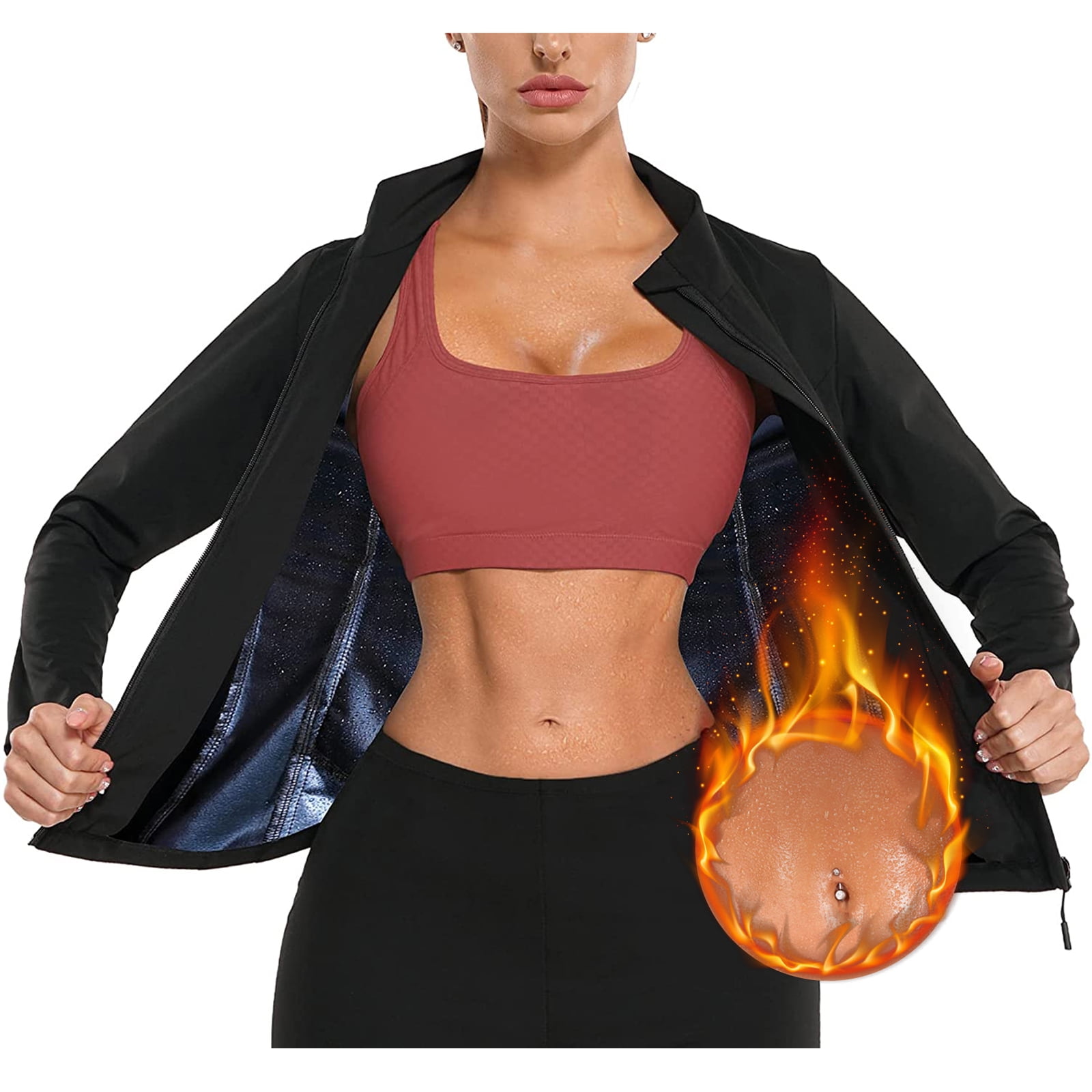 Kumayes Sauna Suits for women Weight Loss Waist Trainer Workout Sauna