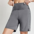 thumbnail image 4 of IDALL Swim Trunks,Womens Swim Shorts Waisted Swim Drawstring Bottoms Swimsuit High Boy Shorts Pocket Bathing Sports Yoga Shorts Swimbottom With Built In Leggings Period Swimwear For Teens Grey 3XL, 4 of 8